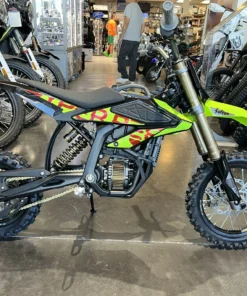 2025 Surron Light Bee Green electric off-road motorcycle featuring 8kW peak power, long-travel suspension, and lightweight aluminum alloy frame